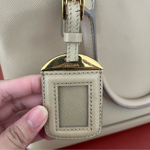 Prada Promenade Leather Saffiano Handbag - Picture 12 of 15